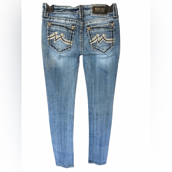 MISS ME Y2K Mid Rise Skinny Jeans Style JD103752 size 25 - Picture 2 of 9